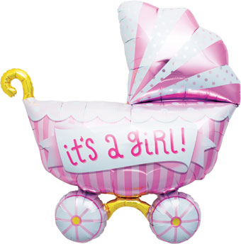 LRG SHP IT'S A GIRL BUGGY 40 63372 (PKG)(D) sale