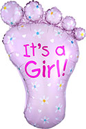 LRG SHP ITS A GIRL FOOT 32 (PKG)