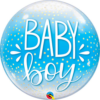 BUBBLE 22C BABY BOY BLUE & CONFETTI DOTS (PKG)