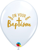 11C ON YOUR BAPTISM CROSS WHITE (BAG50)