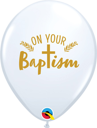 11C ON YOUR BAPTISM CROSS WHITE (BAG50)