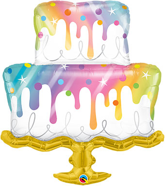 LRG SHP RAINBOW DRIP CAKE 39 (PKG)(D)