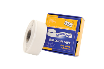 TAPE STRETCHY 1-SIDED BALLOON TAPE (2/3 X 25 FEET ROLL)