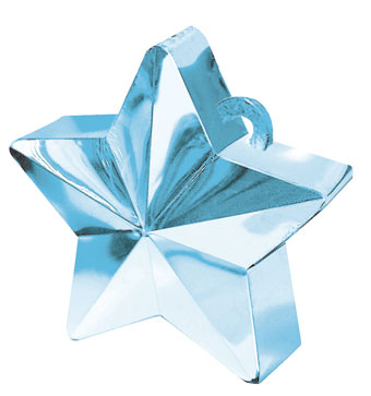 WEIGHT STAR BALLOON LIGHT BLUE 170 GRAMS (PK12)