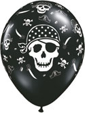 11C PIRATE SKULL & CROSSBONES BLACK (BAG 50)(D) sale