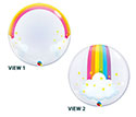 BUBBLE (DECO) 24C RAINBOW CLOUDS (PKG)