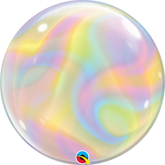 BUBBLE 22C IRIDESCENT SWIRLS TIE DYE (PKG)(D)