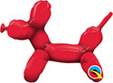 MIN SHP BALLOON DOG RED   AIR FILL ONLY (D)