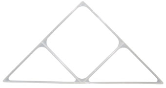 GRIDZ PLASTIC DECORATOR TRIANGLES (TDB) (PACK 6)