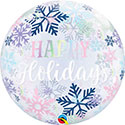 BUBBLE 22C HAPPY HOLIDAYS SNOWFLAKES (PKG)(D) sale