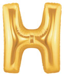 MIN SHP LETTER H GOLD MEGALOON JR. (7) AIR FILL ONLY