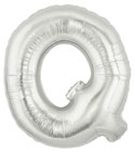 MIN SHP LETTER Q SILVER MEGALOON JR. (7) AIR FILL ONLY