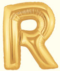 MIN SHP LETTER R GOLD MEGALOON JR. (7) AIR FILL ONLY