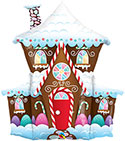 LRG SHP DECORATED GINGERBREAD HOUSE 37