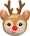 LRG SHP RED-NOSED REINDEER HEAD 35