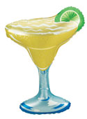 LRG SHP MARGARITA GLASS WITH LIME 33 (BAG 1)