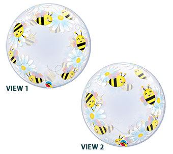 BUBBLE (DECO) 24C SWEET BEES & DAISIES (PKG)