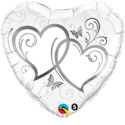 18H ENTWINED HEARTS SILVER (PKG)