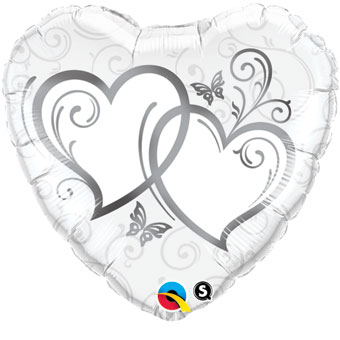 18H ENTWINED HEARTS SILVER (PKG)