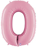 LRG SHP NUMBER 0 PASTEL PINK MEGALOON 34 (PKG)