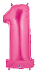 LRG SHP NUMBER 1 PINK MEGALOON 34 (PKG)