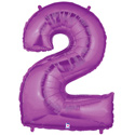 LRG SHP NUMBER 2 PURPLE MEGALOON 34 (PKG)