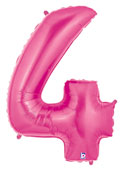 LRG SHP NUMBER 4 PINK MEGALOON 34 (PKG)