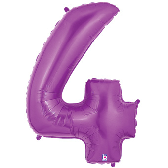 LRG SHP NUMBER 4 PURPLE MEGALOON 34 (PKG)