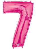 LRG SHP NUMBER 7 PINK MEGALOON 34 (PKG)