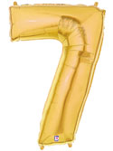 LRG SHP NUMBER 7 GOLD MEGALOON 34 (PKG)