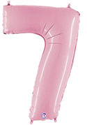 LRG SHP NUMBER 7 PASTEL PINK MEGALOON 34 (PKG)