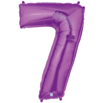 LRG SHP NUMBER 7 PURPLE MEGALOON 34 (PKG)