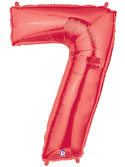 LRG SHP NUMBER 7 RED MEGALOON 34 (PKG)