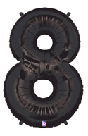 LRG SHP NUMBER 8 BLACK MEGALOON 34 (PKG)