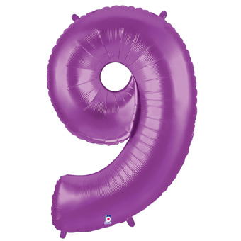 LRG SHP NUMBER 9 PURPLE MEGALOON 34 (PKG)