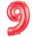 LRG SHP NUMBER 9 RED MEGALOON 34 (PKG)