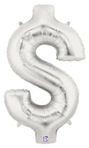 LRG SHP DOLLAR SIGN ($) SILVER MEGALOON 34 (PKG)