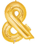 LRG SHP AMPERSAND (&) GOLD MEGALOON 34 (PKG)