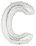 LRG SHP LETTER C SILVER MEGALOON 34 (PKG)