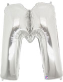 LRG SHP LETTER M SILVER MEGALOON 34 (BAG)