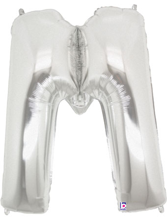 LRG SHP LETTER M SILVER MEGALOON 34 (PKG)