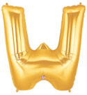 LRG SHP LETTER W GOLD MEGALOON 34 (BAG)