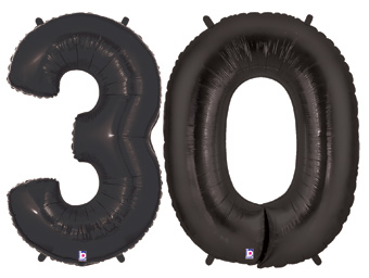 LRG SHP NUMBER 30 BLACK MEGALOON 40 (PKG)