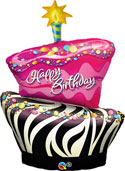 LRG SHP HB CAKE FUNKY ZEBRA 41 (PKG)