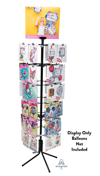 DISPLAY 48 PEG SPINNER RACK BLACK