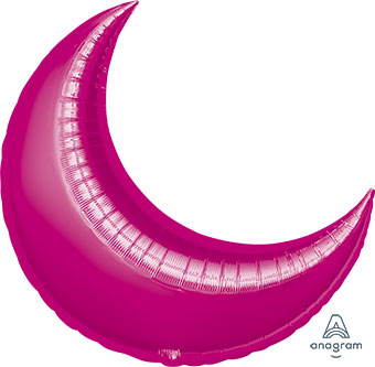 LRG SHP ANAGRAM CRESCENT FUCHSIA 26 (SOLD IN 3'S)