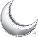 LRG SHP ANAGRAM CRESCENT SILVER 26 (SOLD IN 3'S)