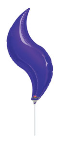 MIN SHP ANAGRAM CURVE PURPLE 28 AIR FILL (SOLD IN 3'S)