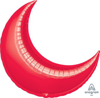 LRG SHP ANAGRAM CRESCENT MOON RED 35 (SOLD IN 3'S)