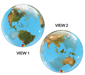 BUBBLE 22C GLOBE PLANET EARTH (PKG)